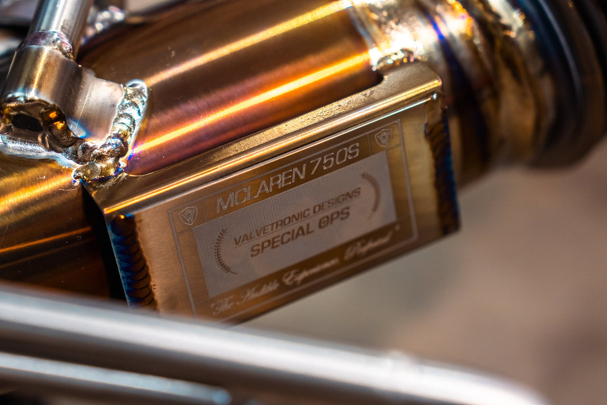 Mclaren 750S F1 Race Exhaust System Valvetronic Designs