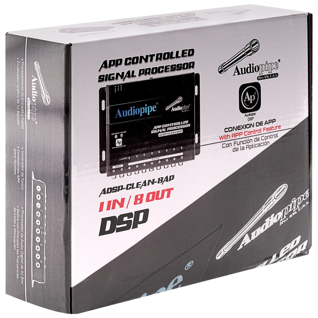 APP Controlled Signal Processor (ADSP-CLEAN-8AP) Audiopipe