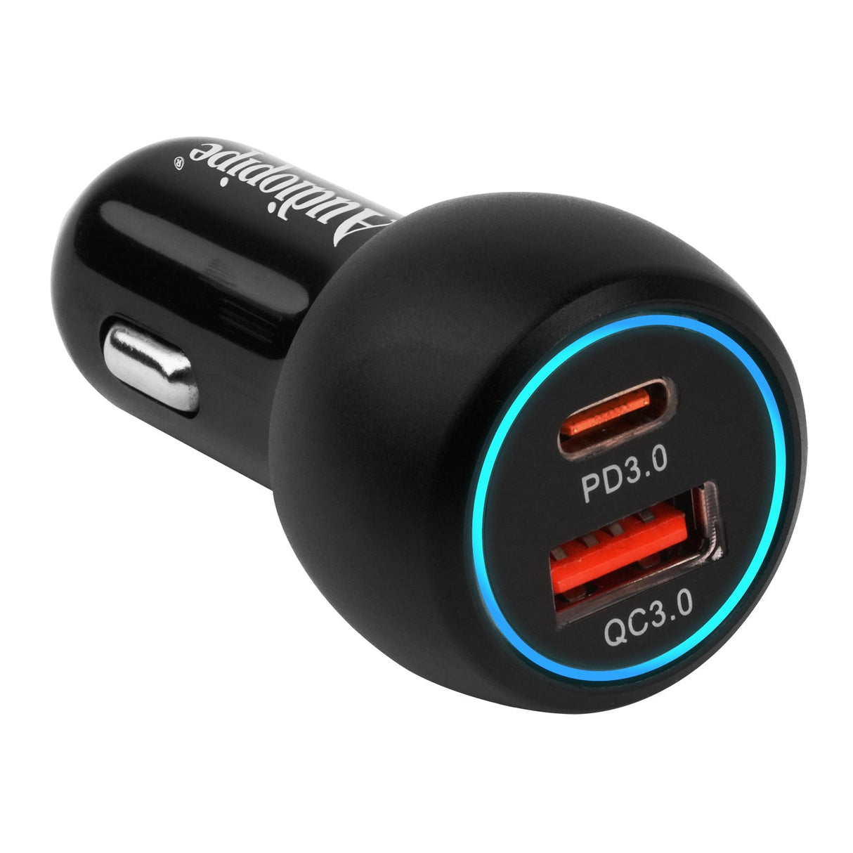 2 Ports USB-A+C Car Charger (AIQ-V12-UC-QC3) Audiopipe