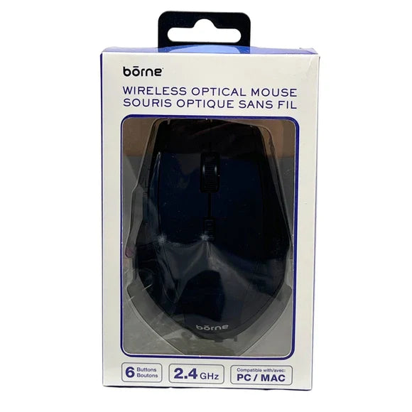 Borne 2.4G Wireless Mouse with 6 buttons and Adjustable DPI TekShack