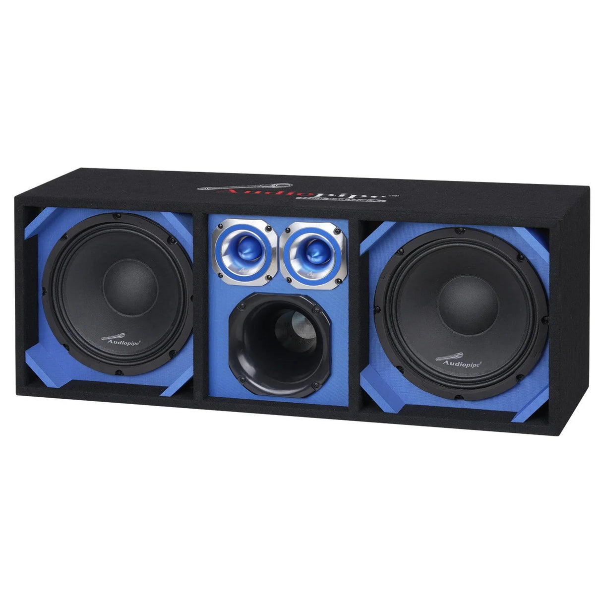 Audiopipe AP-CHU-1028BLU High Powered 10" Vented Chuchero Enclosure