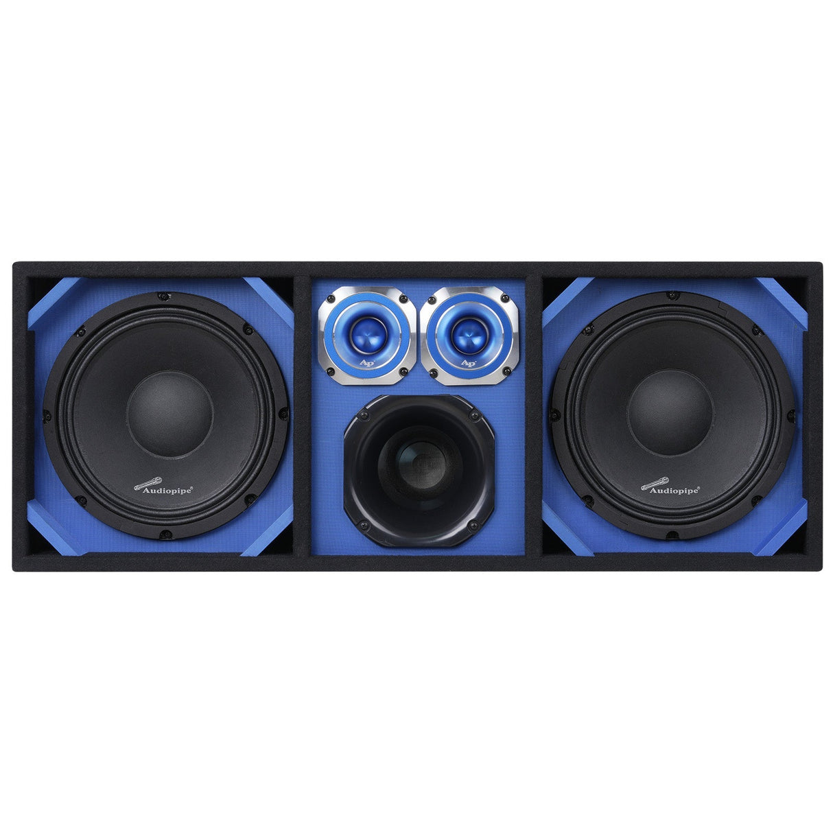 High Performance Vented Enclosure (AP-CHU-1028BLU), Sold individually Audiopipe