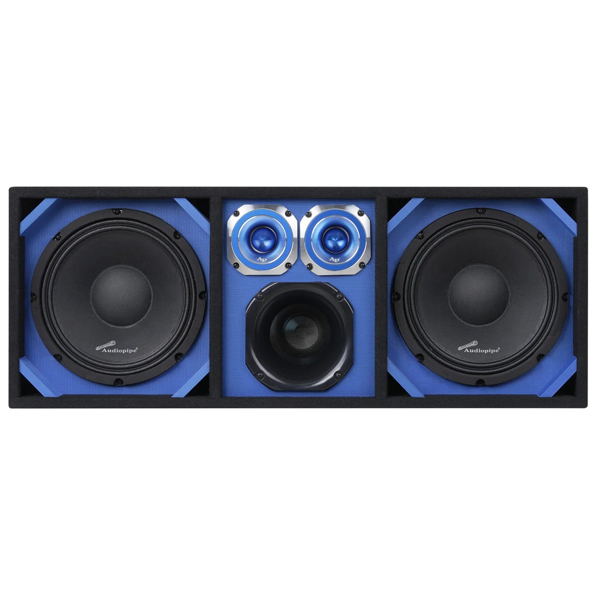 Audiopipe AP-CHU-1028BLU High Powered 10" Vented Chuchero Enclosure