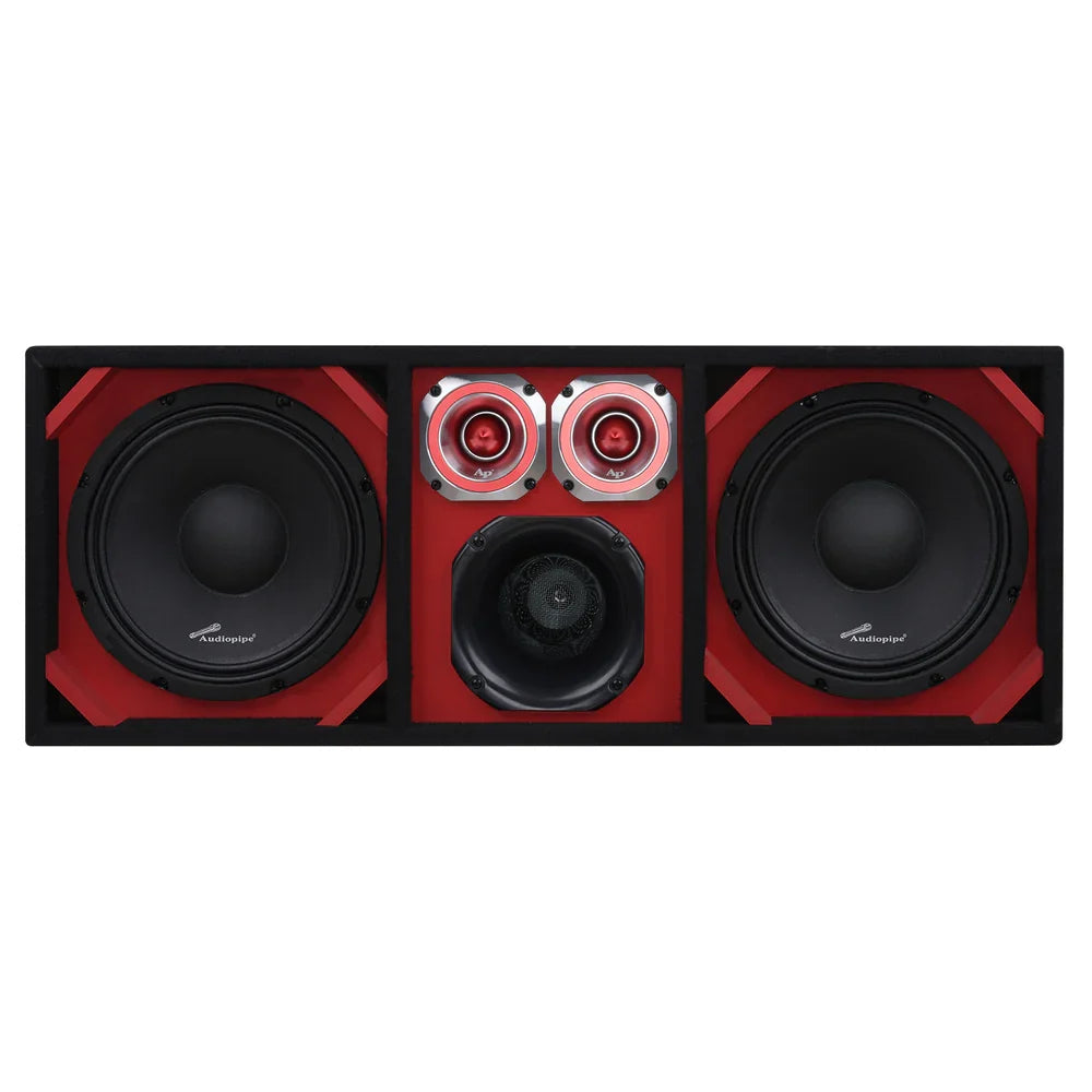 Audiopipe AP-CHU-1028RED High Powered 10" Vented Chuchero Enclosure