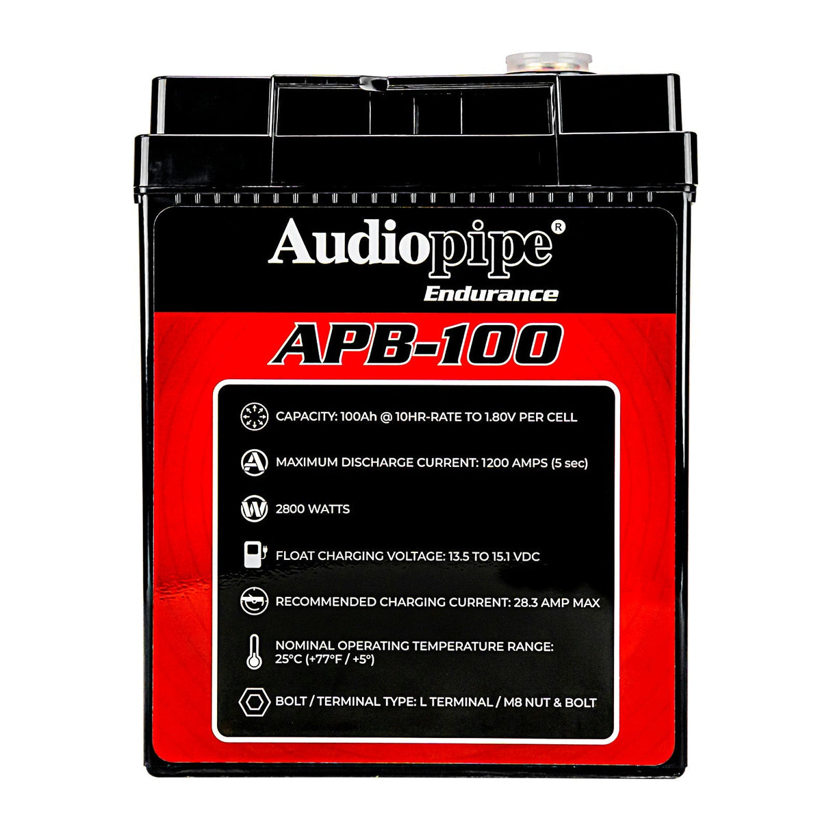 Deep Cycle 100AH 12V Power Cell (APB-100) Audiopipe