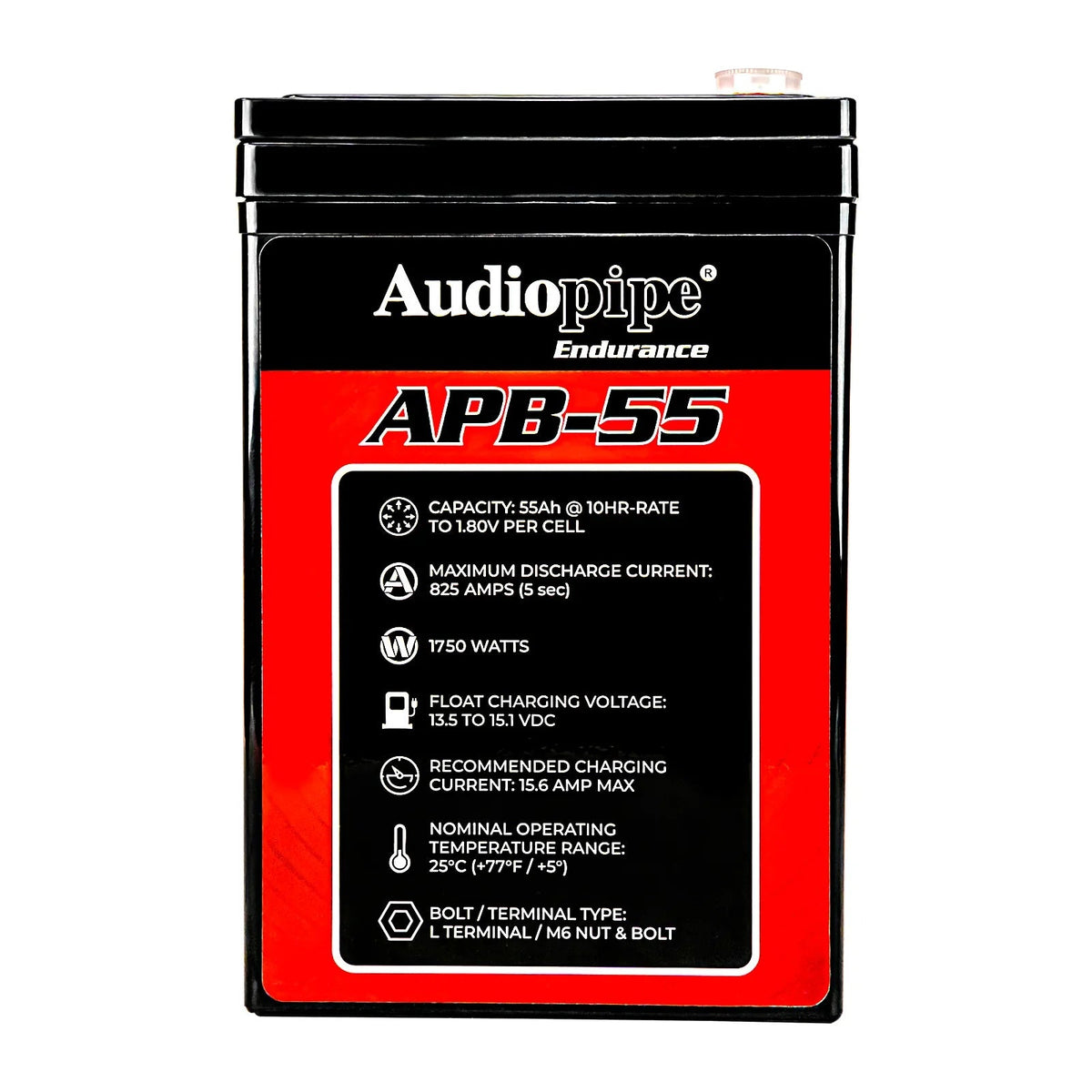 Audiopipe APB-55 Deep Cycle 55AH 12V Power Cell Battery Audiopipe