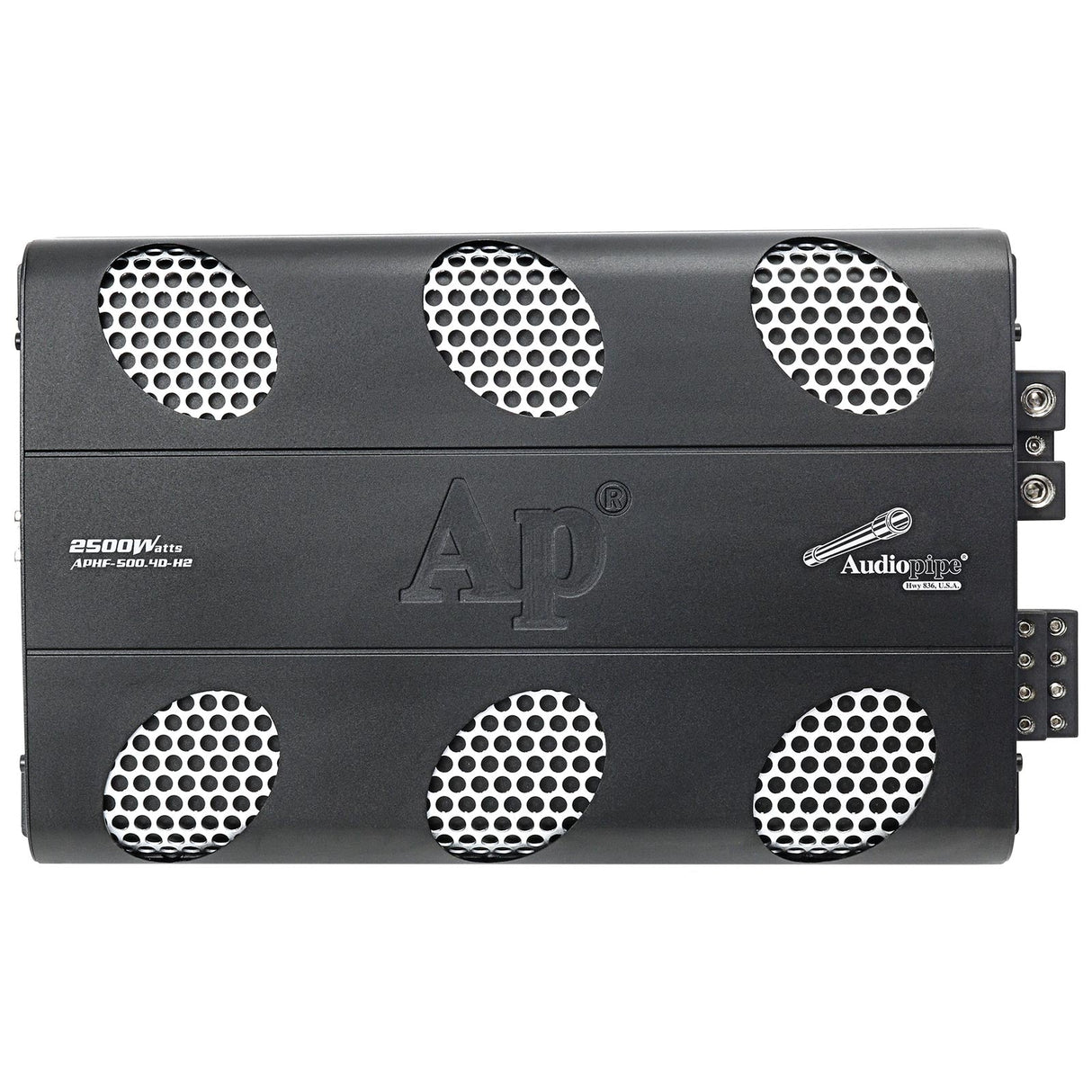 APHF-500.4D-H2 2500 Watts Full Range Class D Mosfet Amplifier 2 Ohms Audiopipe