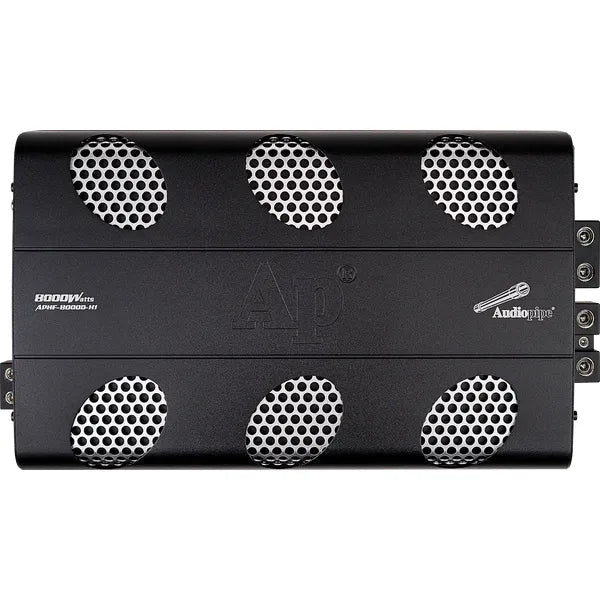 Audiopipe APHF-8000D-H1 8000W RMS Class D Full Bridge Amplifier 1-Ohm Audiopipe