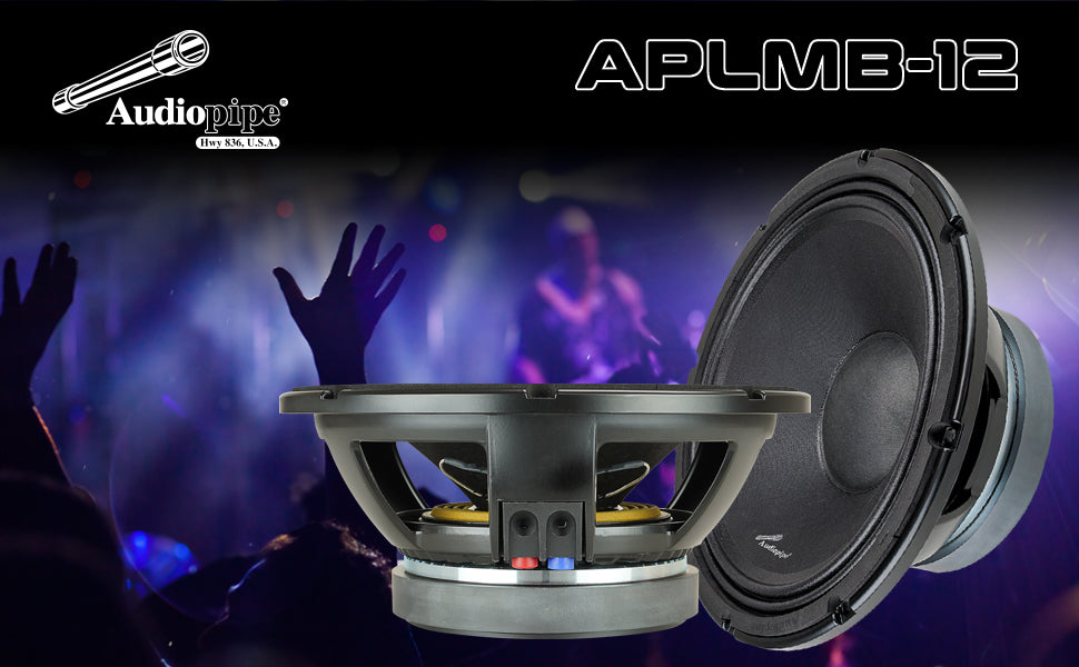 12" Mid-Low Frequency Loudspeaker (APLMB-12), Sold individually Audiopipe