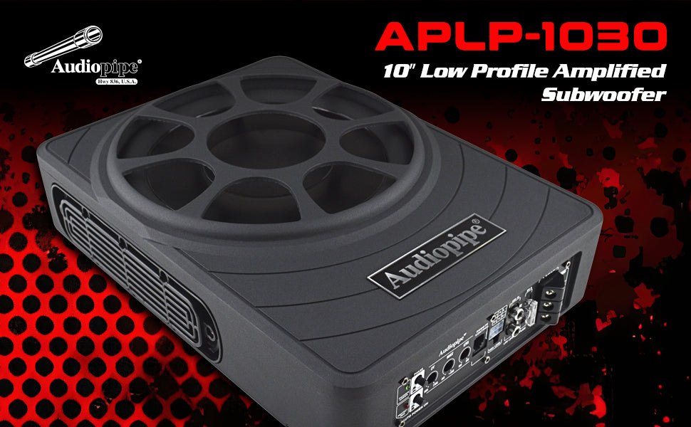 10" Low Profile Amplified Subwoofer (APLP-1030) Audiopipe