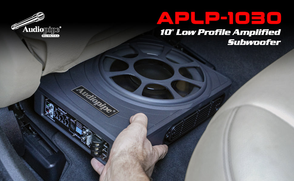 10" Low Profile Amplified Subwoofer (APLP-1030) Audiopipe