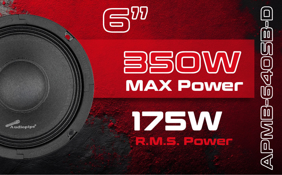 6” Low Mid Frequency Loudspeaker (APMB-640SB-D), Sold individually Audiopipe