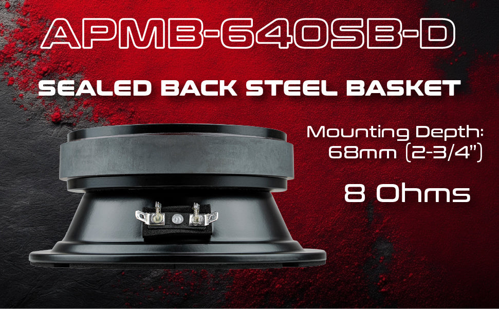 6” Low Mid Frequency Loudspeaker (APMB-640SB-D), Sold individually Audiopipe
