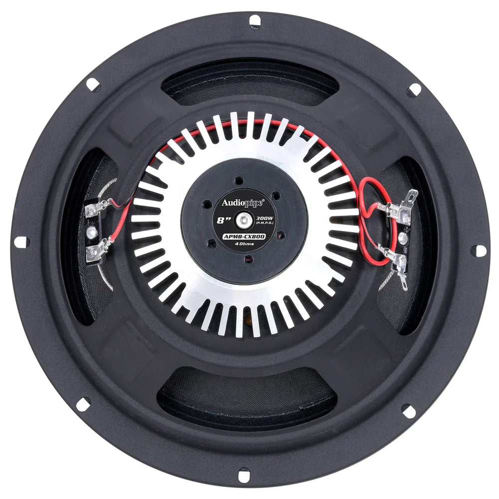 Audiopipe APMB-CX800 8" 150W RMS Dynamic Loudspeakers (Pair) Audiopipe