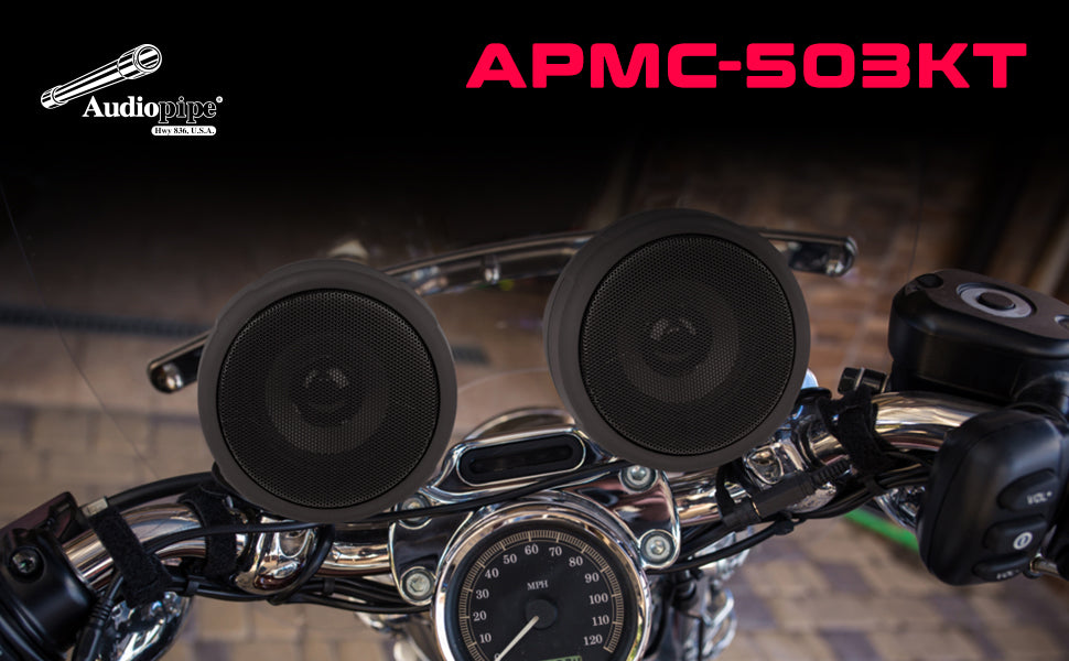 3” Motorcycle Amplified Speaker System (APMC-503KT) Audiopipe
