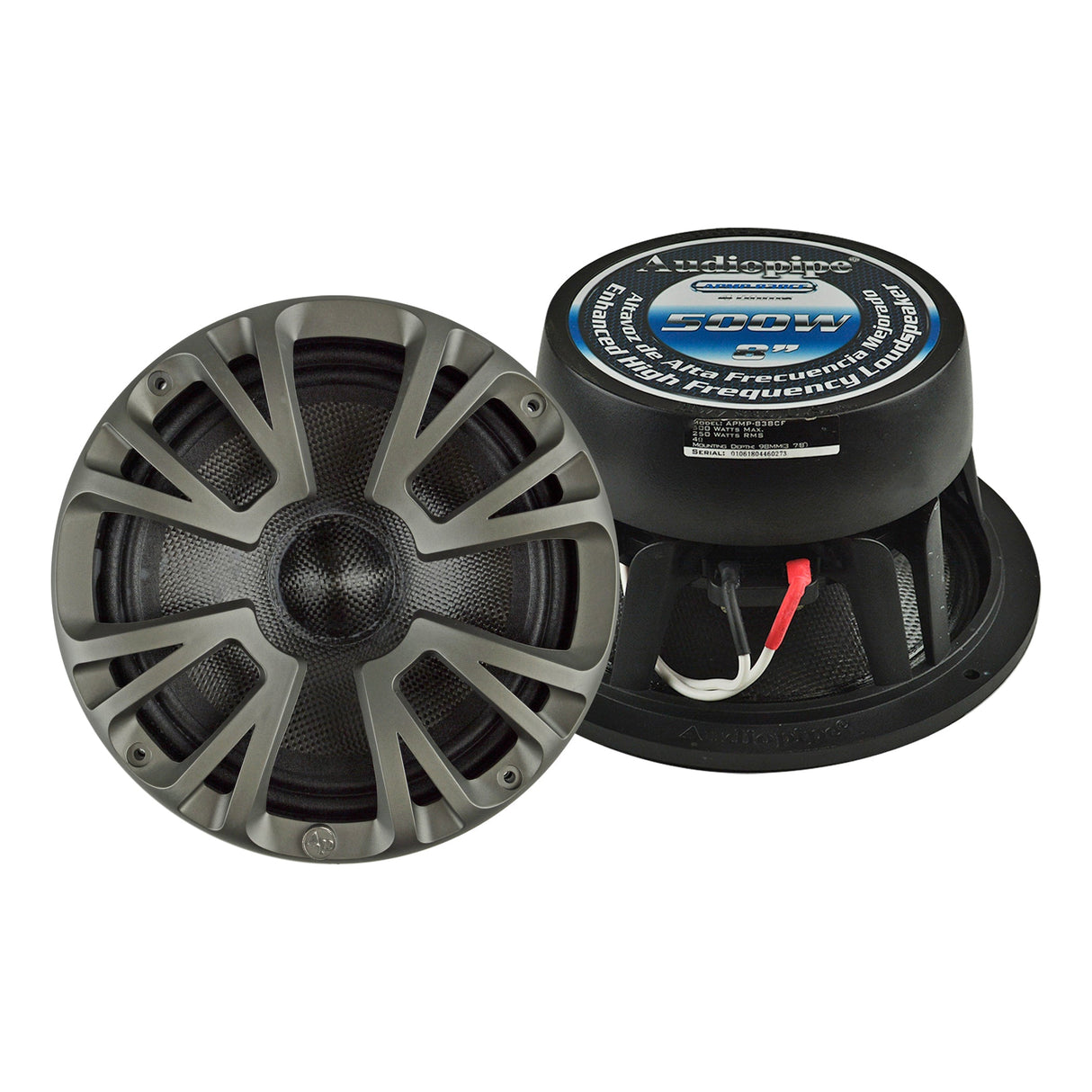 APMP-838CF 500 Watts 8” High Mid Frequency Loudspeaker Audiopipe