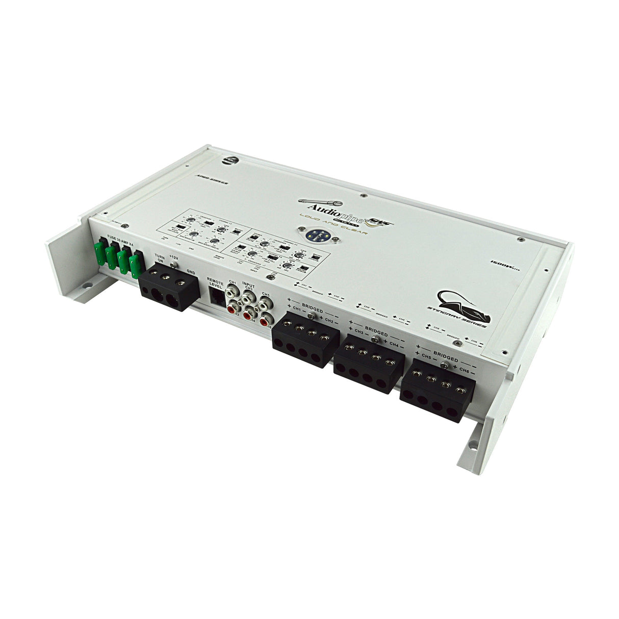 APSR-6185GS - 3000W 6-Channel Class D Marine Amplifier Audiopipe