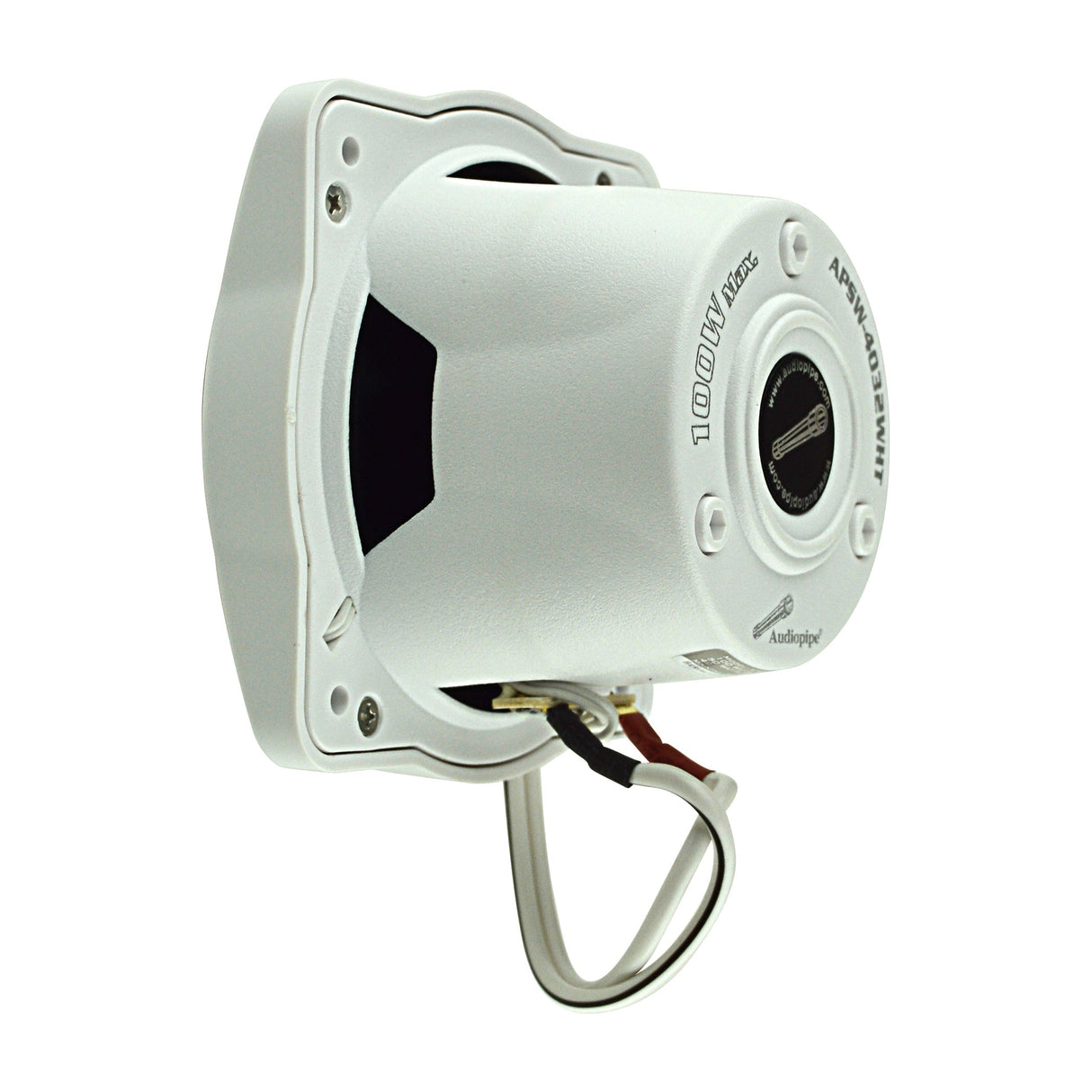 APSW-4032 WHT - 4” Coaxial 2-Way Marine Speaker - White Audiopipe