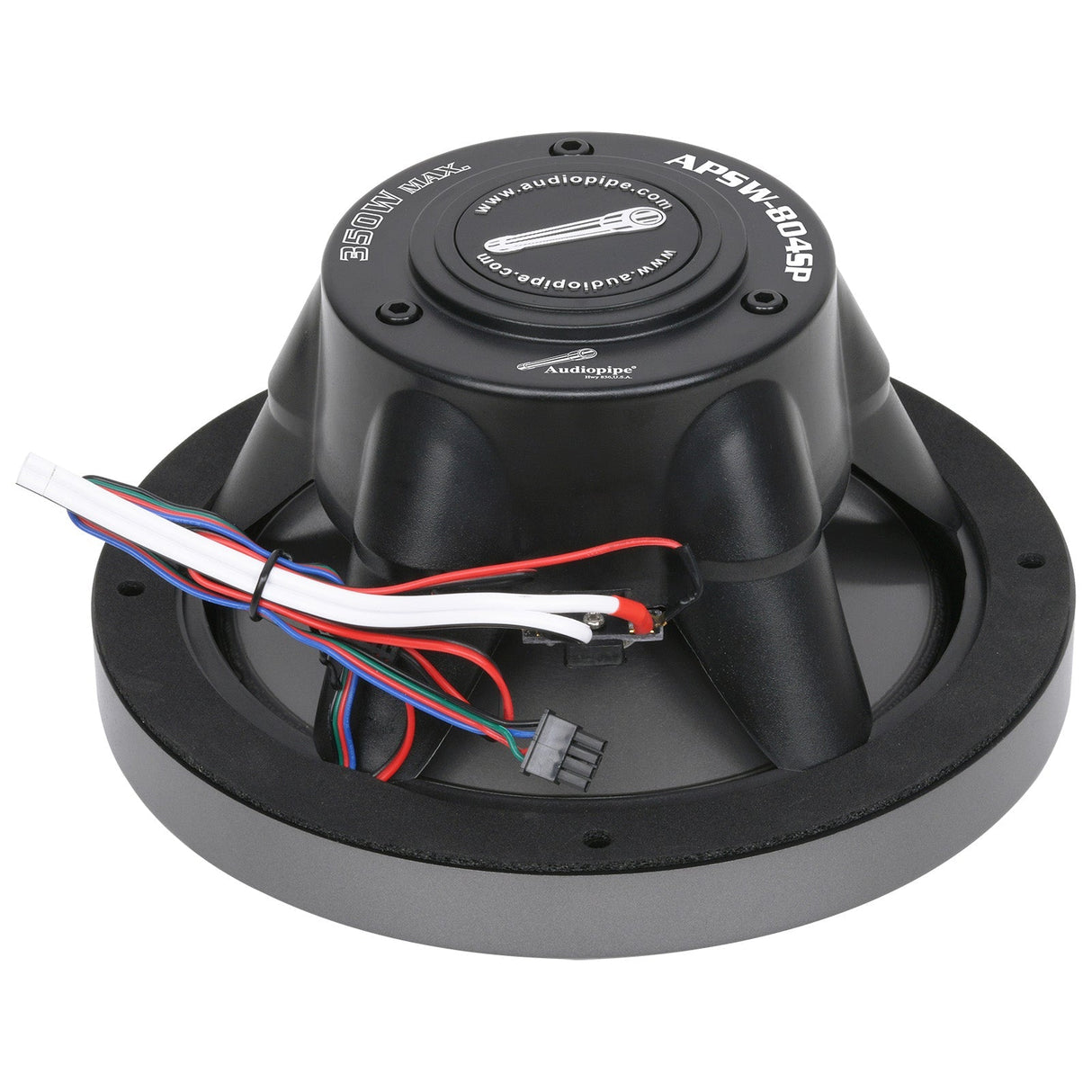 8” Coaxial 2-Way Marine Speaker with LED Lights (APSW-804SP) Audiopipe