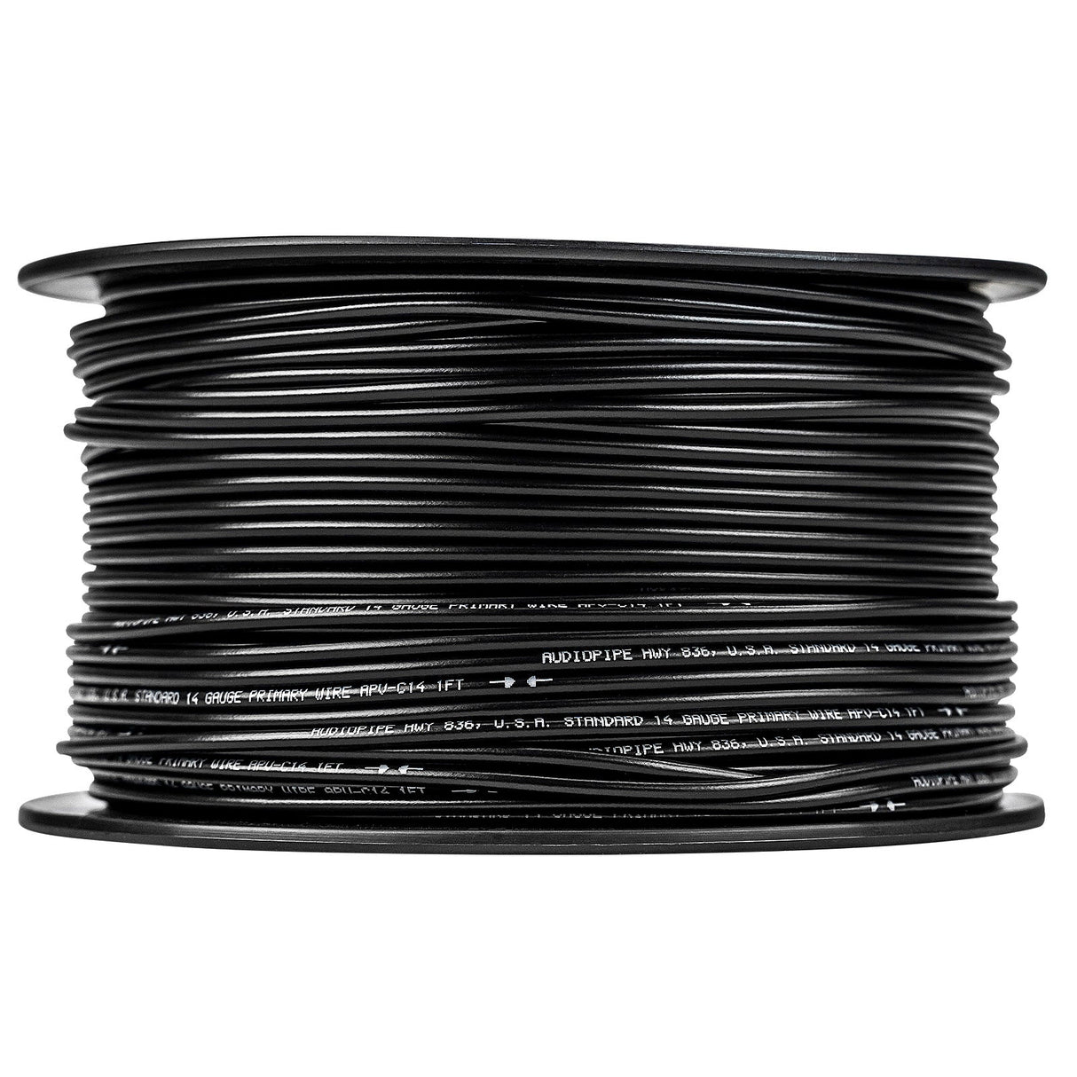 500Ft 14 Gauge Black Primary Wire (APV-C14-500 BLK) Audiopipe