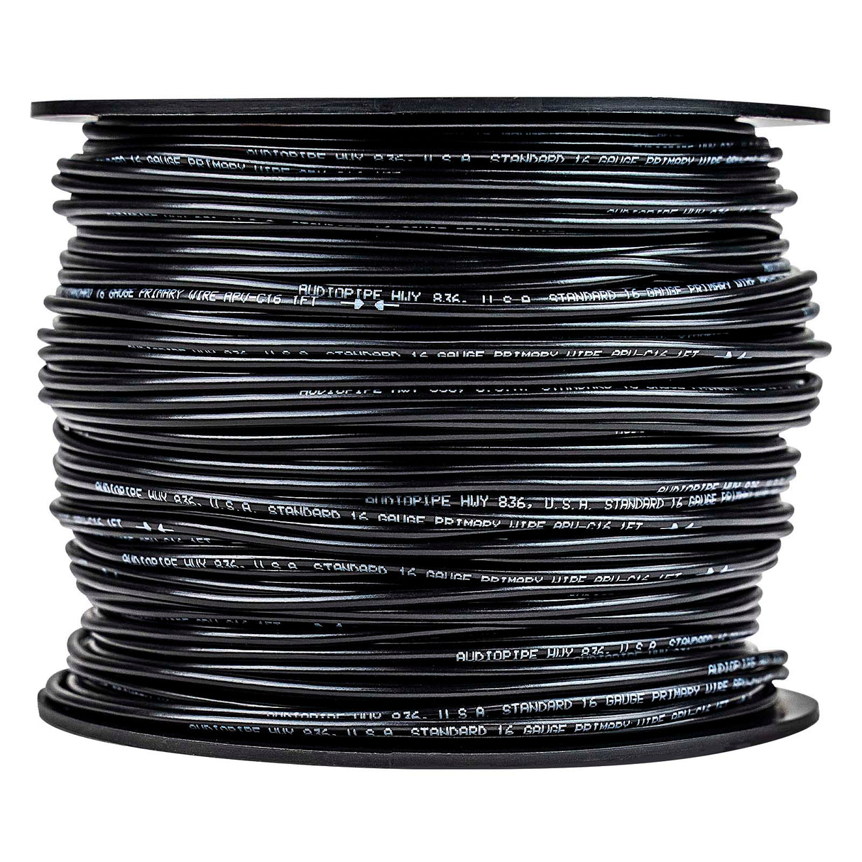 500Ft 16 Gauge Black Primary Wire (APV-C16-500 BLK) Audiopipe