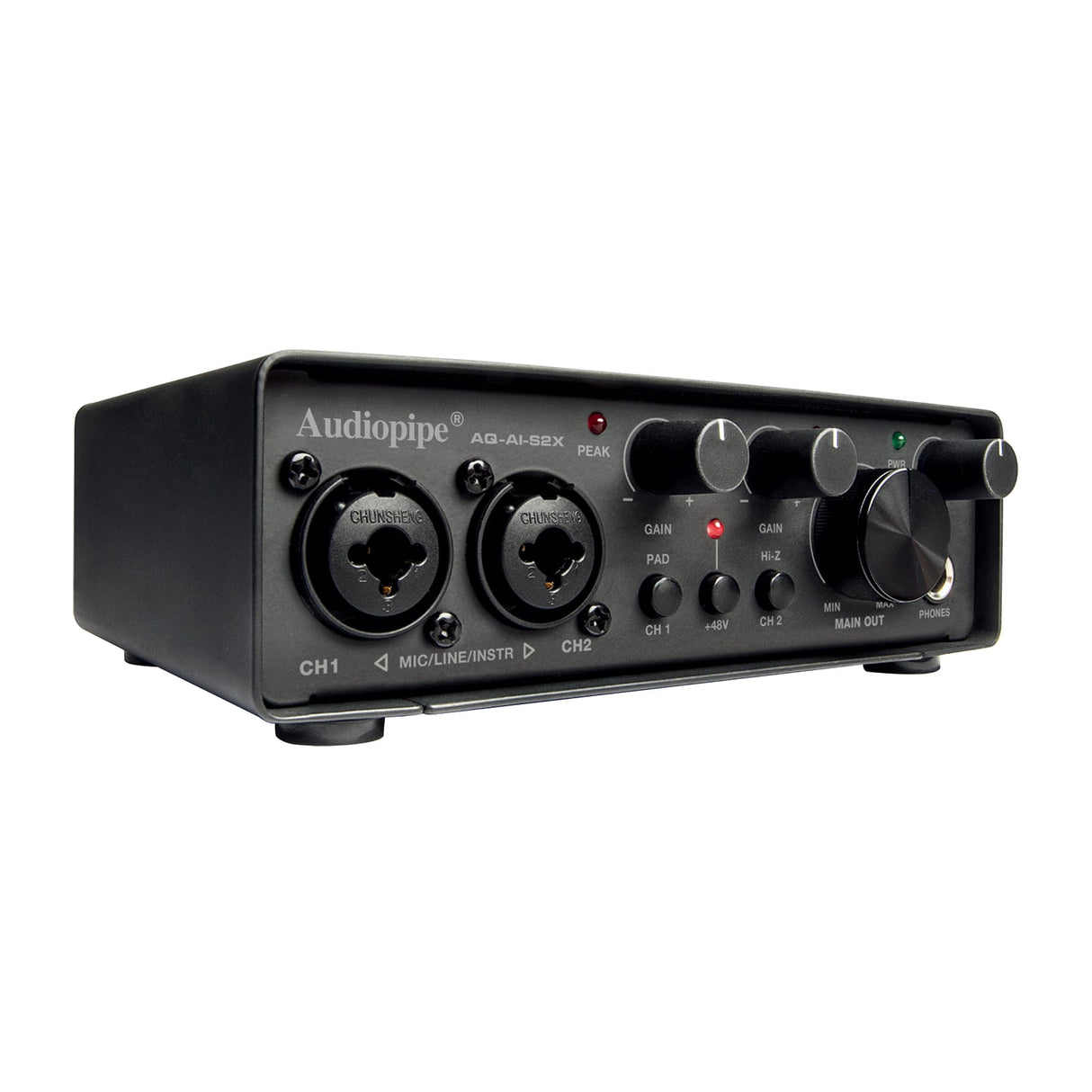 2 Channel Audio Interface (AQ-AI-S2X) Audiopipe