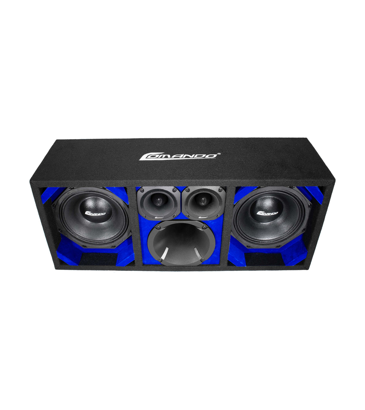 KTPON-208BLACK / DUAL 8" BLUE/BLACK Comando Audio Inc.