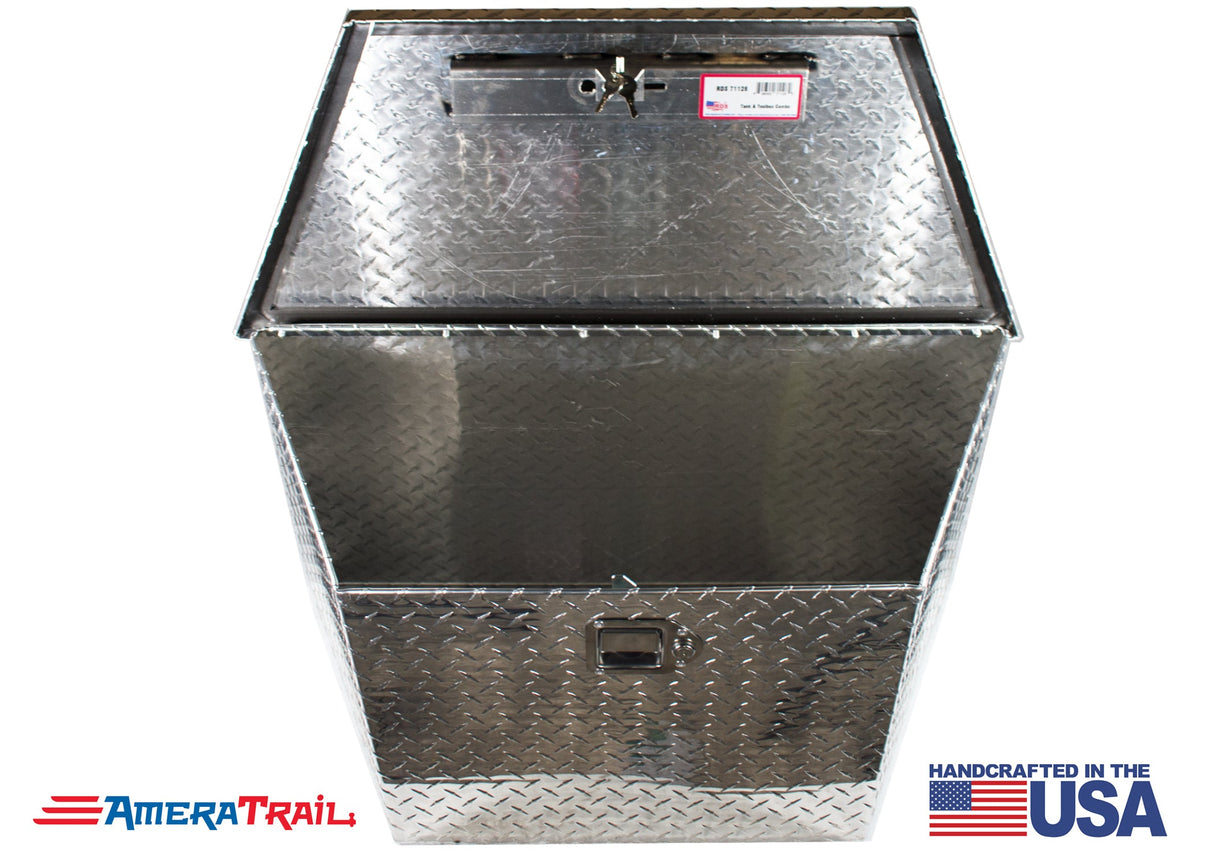 A Frame Diamond Plate Toolbox, Weather Tight w/ Locking Latch - RDS
