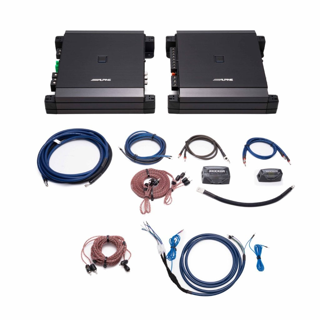 Alpine S Series Plug & Play Dual Amplifier Kit Bundle | '18- '23 JL Wrangler/ '20- '23 JT Gladiator