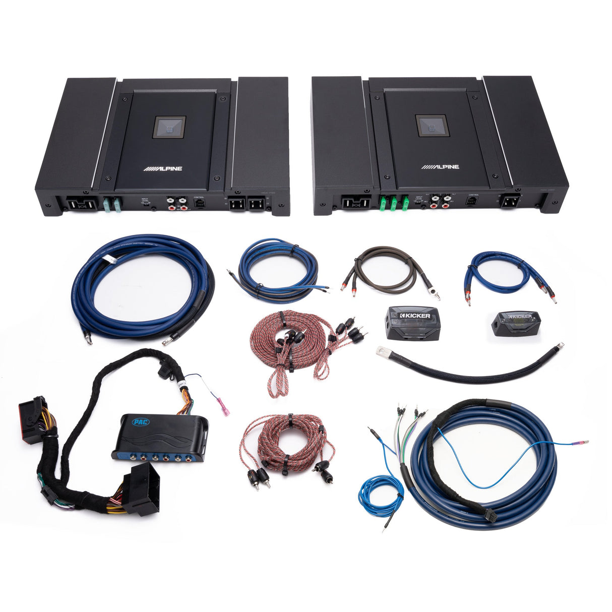 Alpine Status Series Plug & Play Dual Amplifier Kit Bundle | '18- '23 JL Wrangler/ '20- '23 JT Gladiator