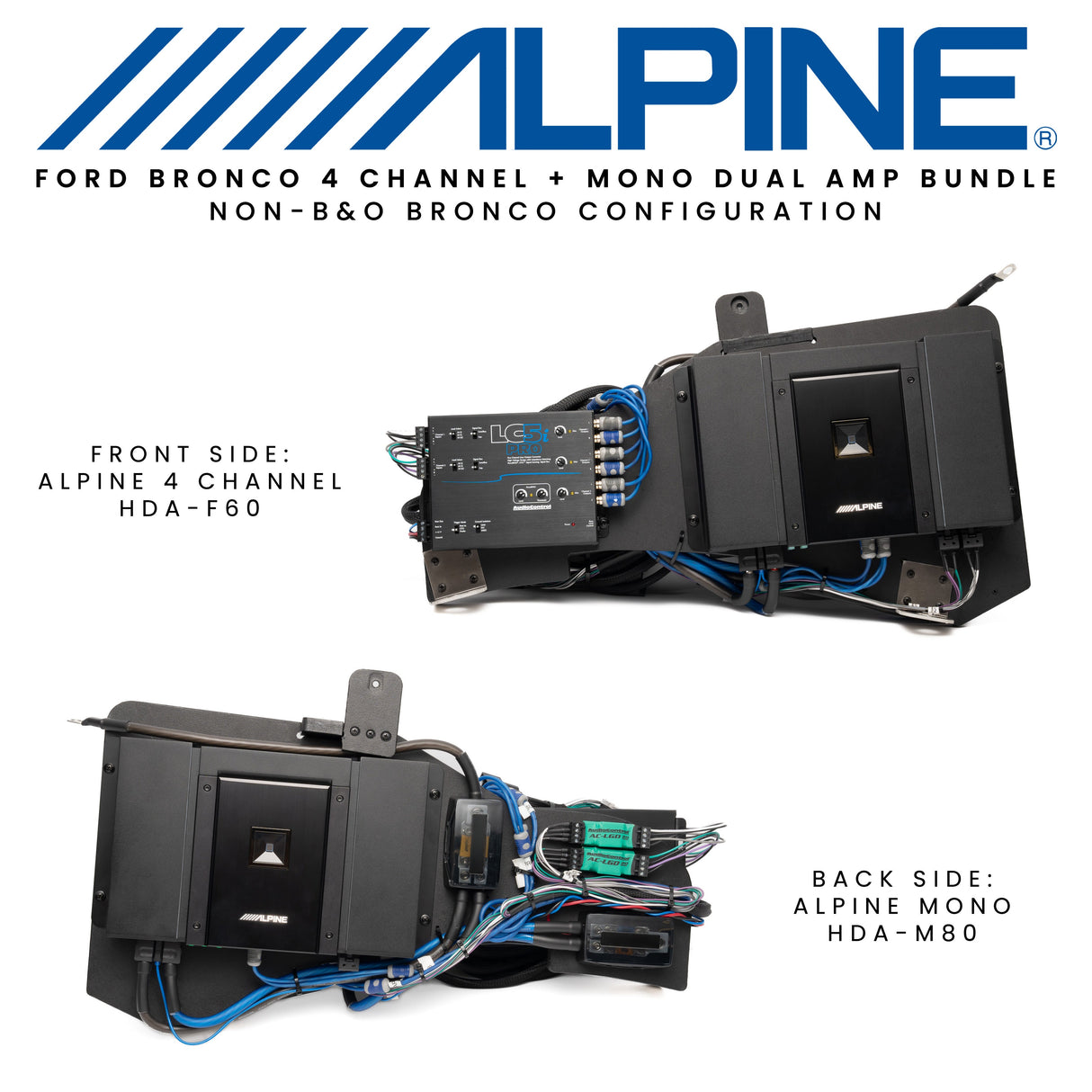 Alpine Status Series Plug & Play Full System Bundle Upgrade (Non-B&O System) | '21- Current Ford Bronco