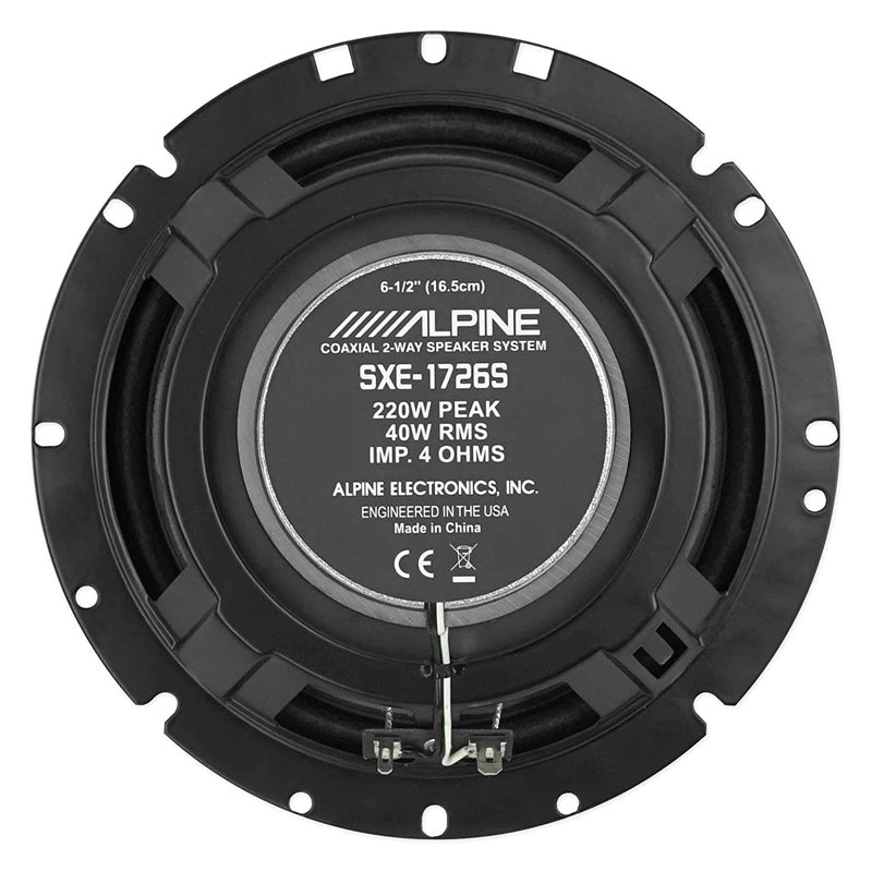 Alpine SXE-1726S 6.5" Coaxial Speakers (Pair) Alpine