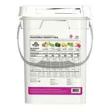 Freeze-Dried and Dehydrated Vegetable Variety Pail with Recipe Book Auguson Farms