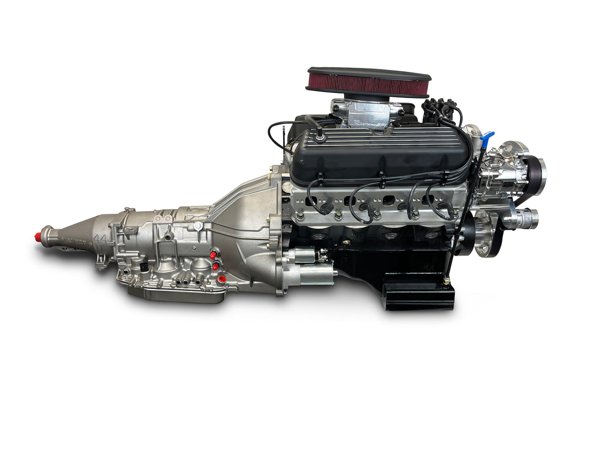 Ford Small Block Compatible 347 c.i. Engine and 4R70W Automatic Transmission - 415 Horsepower - Standard Edition Builder Series - Polished Pulley Kit - Fuel Injected