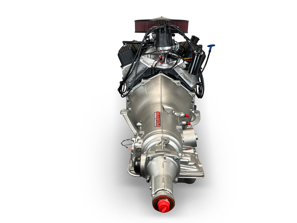 GM Small Block Compatible 383 c.i. Engine and 700R4 Automatic Transmission - 436 Horsepower - Standard Edition Builder Series - Polished Pulley Kit - Fuel Injected