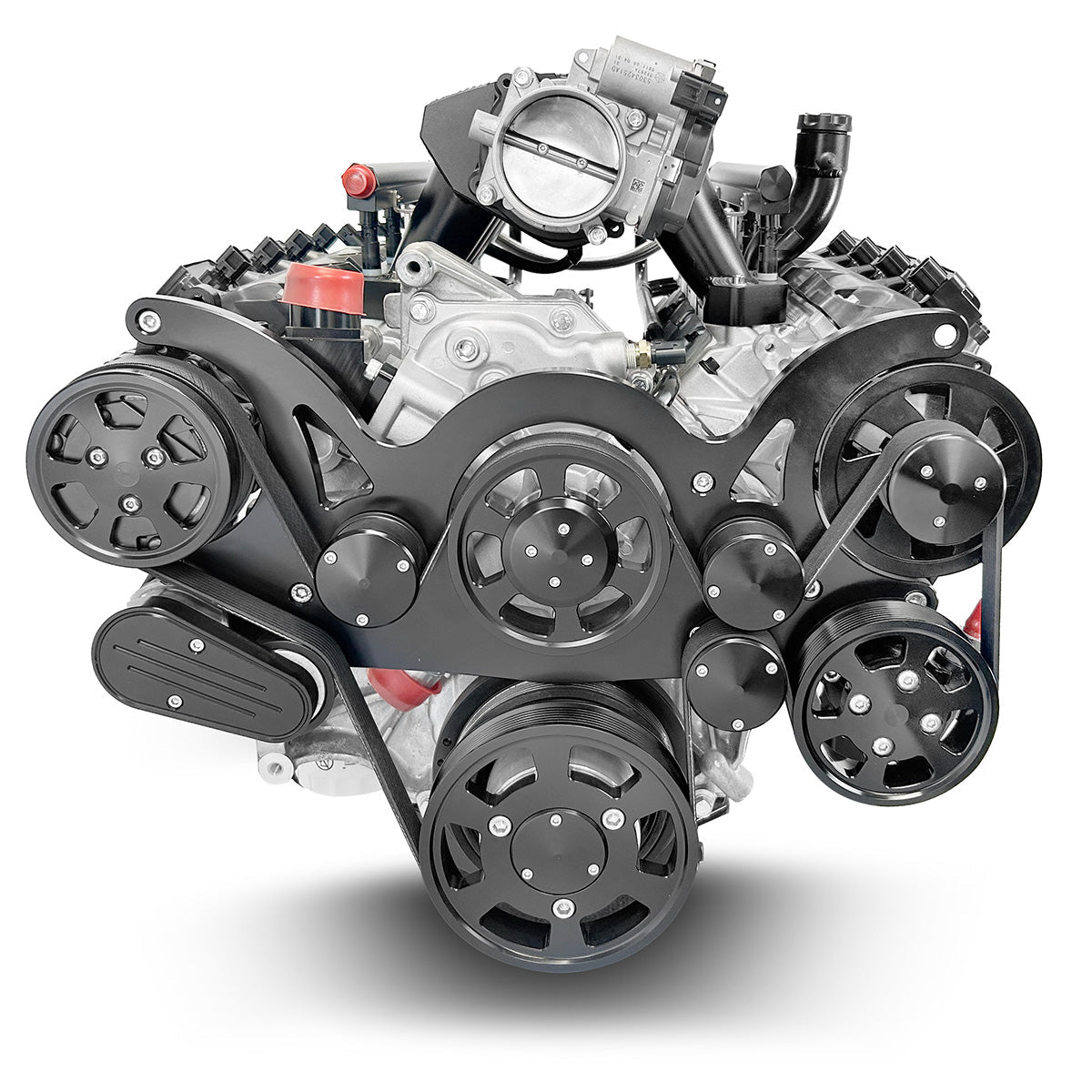 Chrysler Hemi Compatible 426 c.i. Engine and TKX Manual Transmission - 610 Horsepower - Standard Edition Builder Series - Black Pulley Kit - Fuel Injected