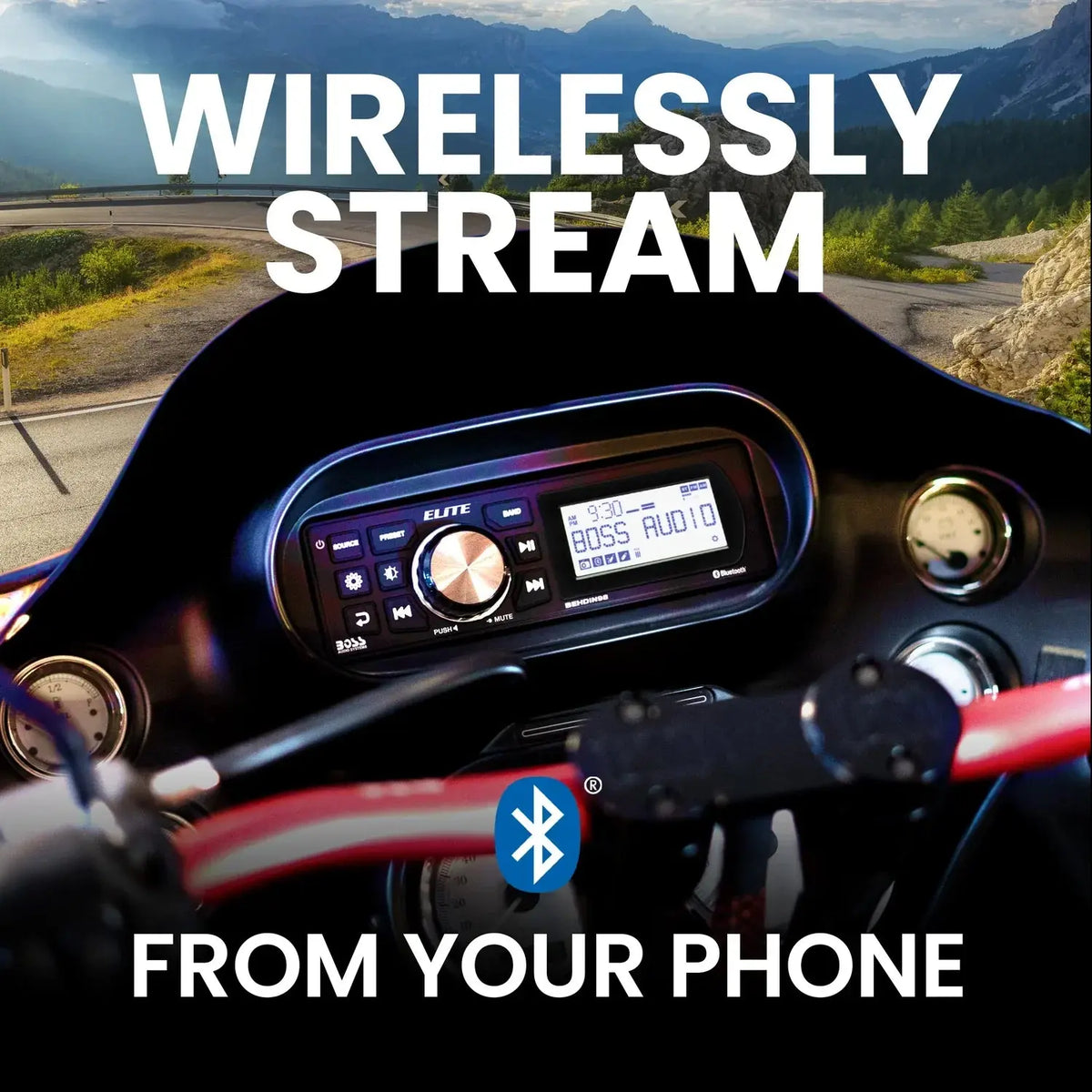 Boss Elite BEHDIN98 Harley Radio