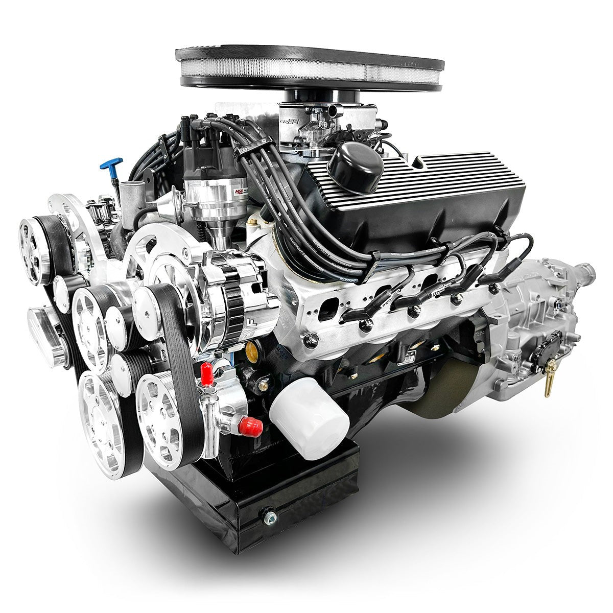 Ford Small Block Compatible 427 c.i. Engine and 4R70W Automatic Transmission - 541 Horsepower - Cobra Edition Builder Series - Polished Pulley Kit - Fuel Injected