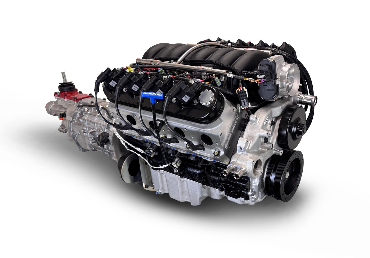 GM LS Compatible 376 c.i. Engine and T56 Manual Transmission - 530 Horsepower - Standard Edition Builder Series - Holley Terminator X EFI System