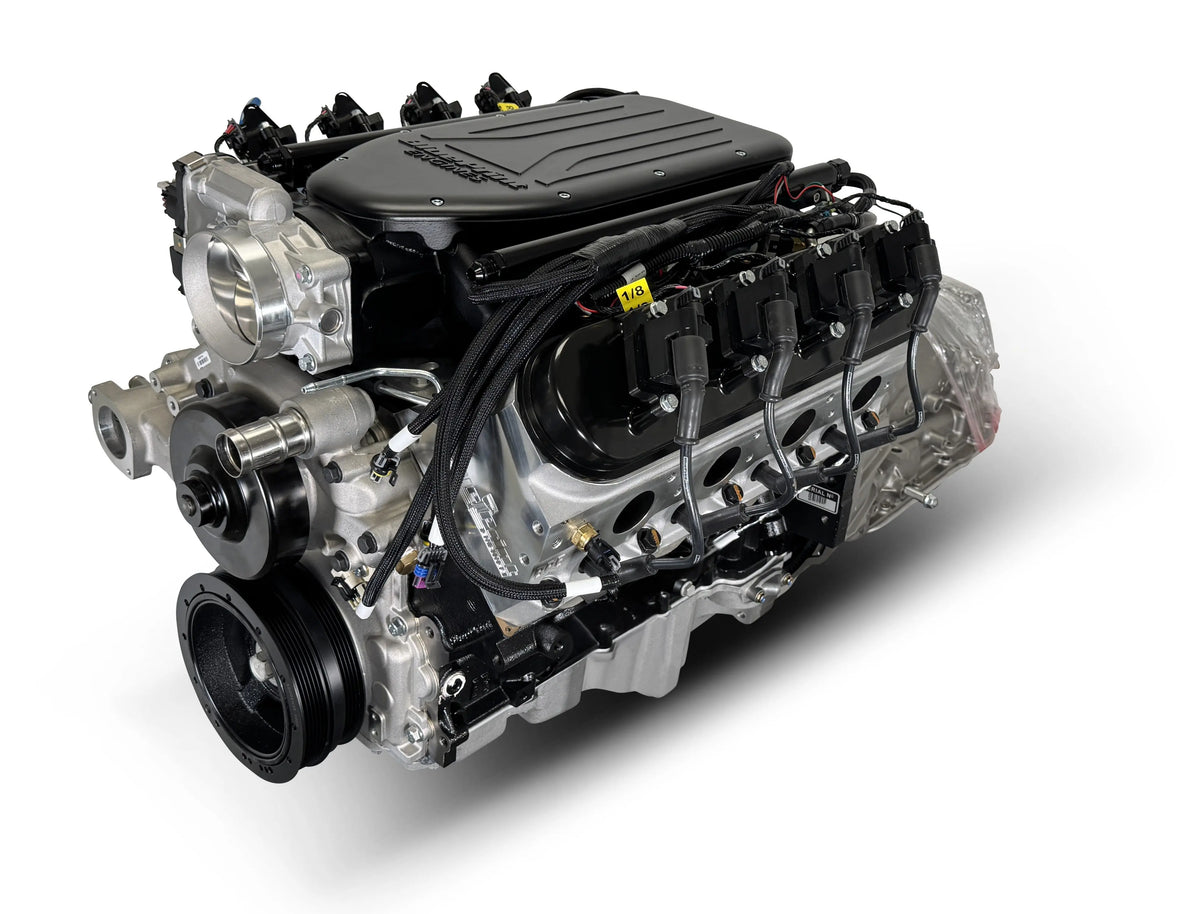 BluePrint Engines BLS37684X4 LS 376 engine and transmission combo - side view detail
