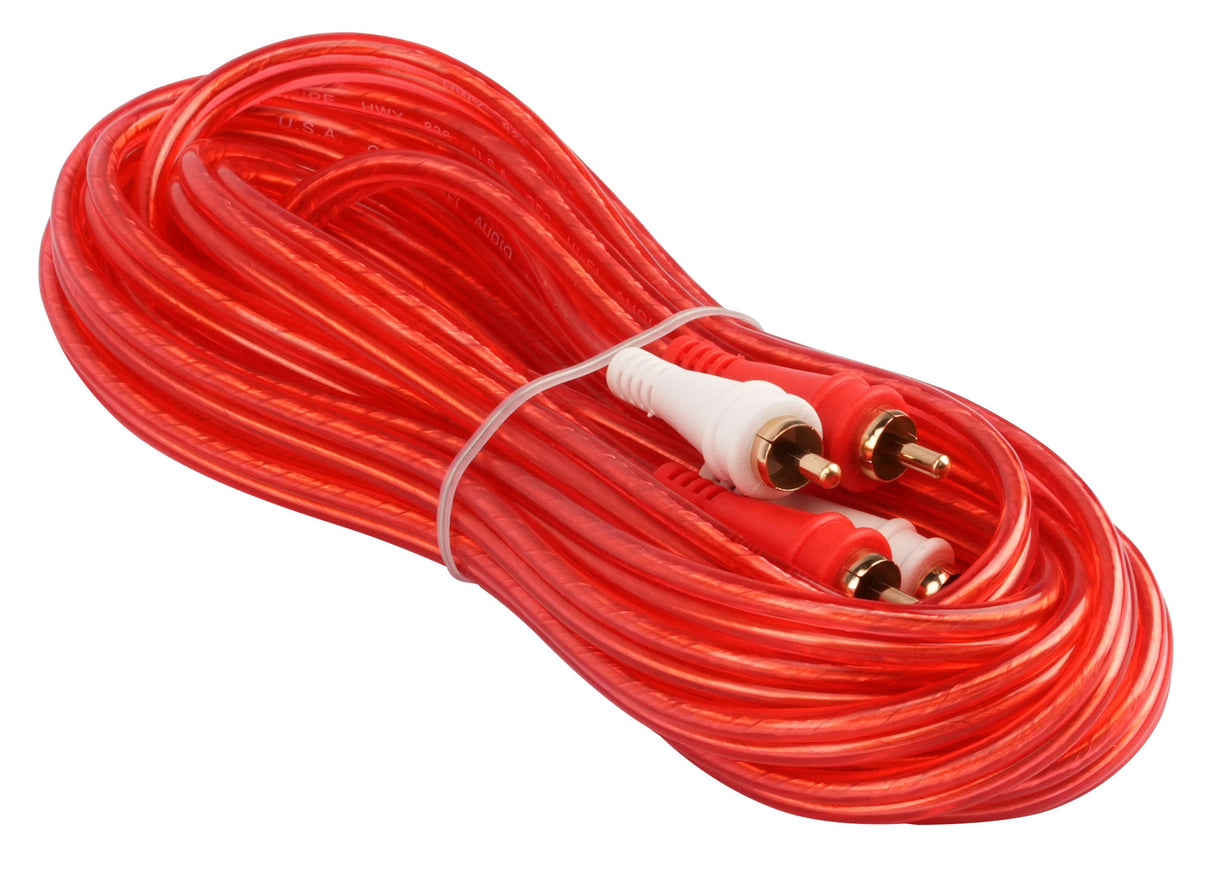 15FT Oxygen Free RCA Audio Cable (BMV-G-15), 10-Pack (10 Individual Cables) Audiopipe
