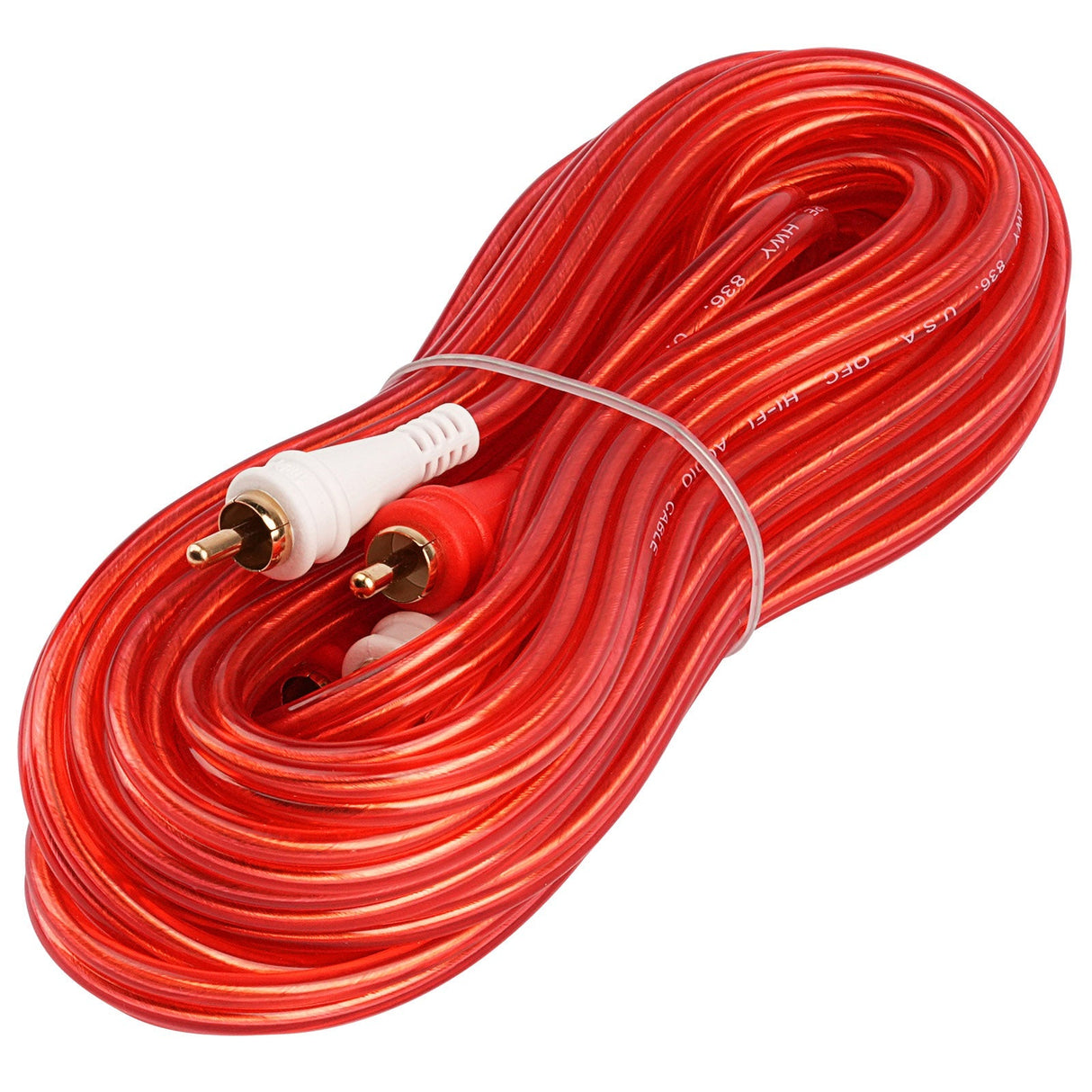 20FT Oxygen Free RCA Audio Cable (BMV-G-20), 10-Pack (10 Individual Cables) Audiopipe