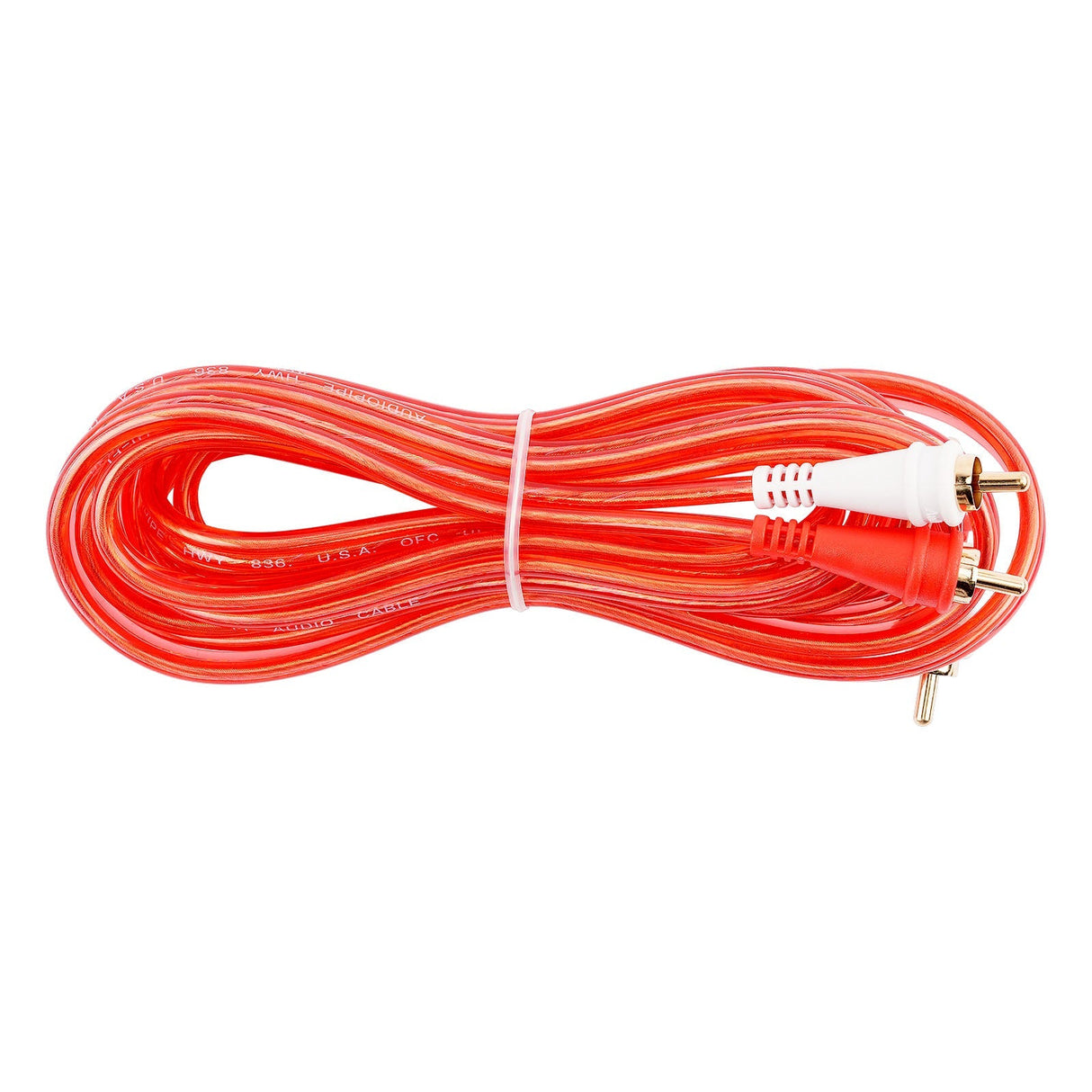 10FT Oxygen Free RCA Audio Cable With Right Angle (BMV-GRA-10), 10-Pack (10 Individual Cables) Audiopipe