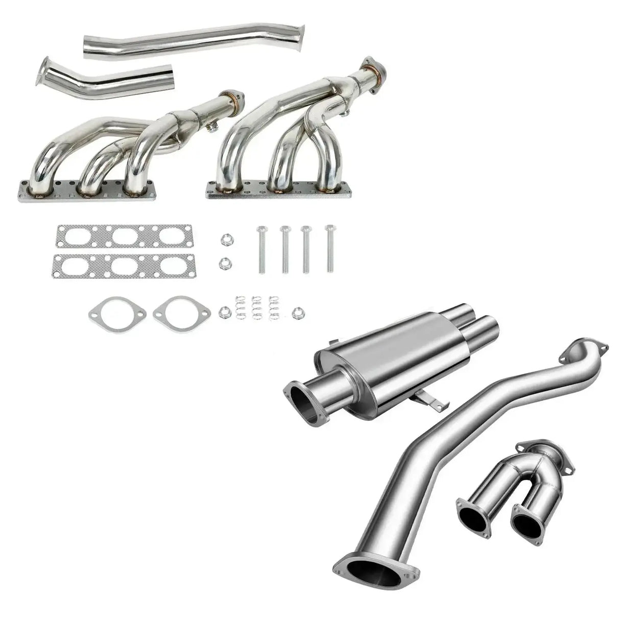 Short Tube Header & Y Pipe for 1996-2002 BMW E46 3-Series | E39 5-Series | Z3 | M52/M52TU/M54 2.5L/2.8L/3.0L I6