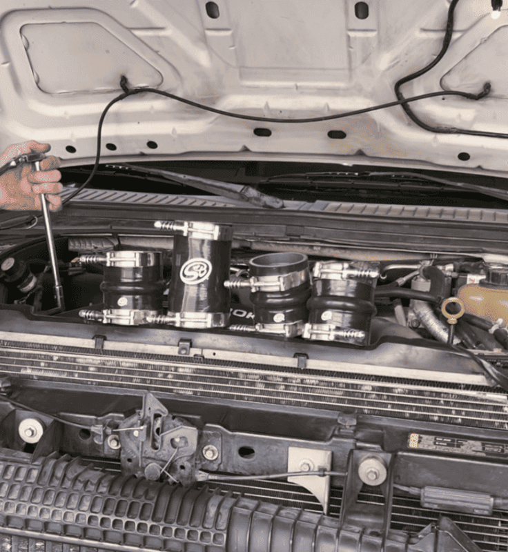Hot and Cold Side Boot Kit for 2008-2010 Ford F-250/F-350, 6.4L Powerstroke S&B