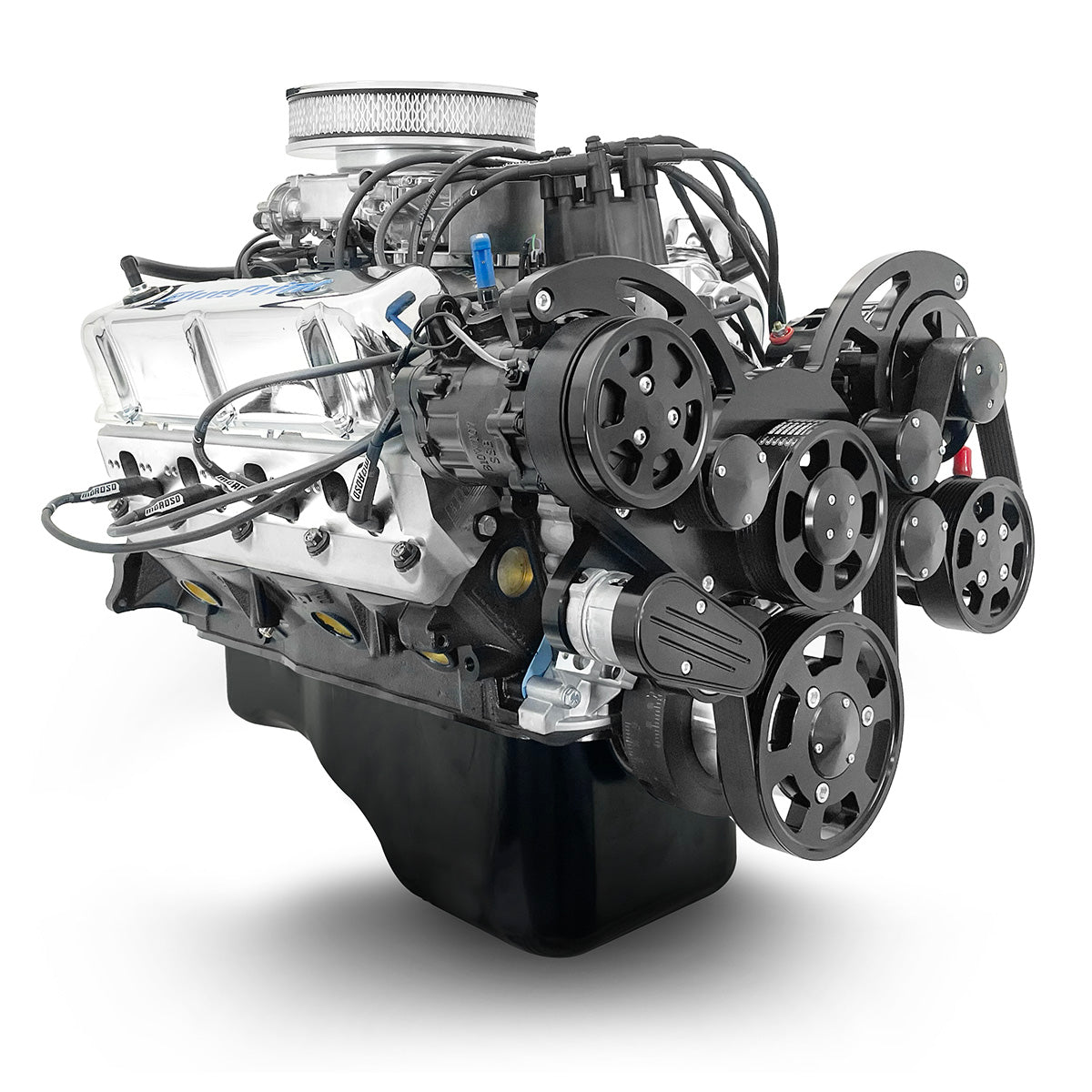 Ford Small Block Compatible 302 c.i. Engine - 361 Horsepower - Deluxe Dressed - Black Pulley Kit - Fuel Injected