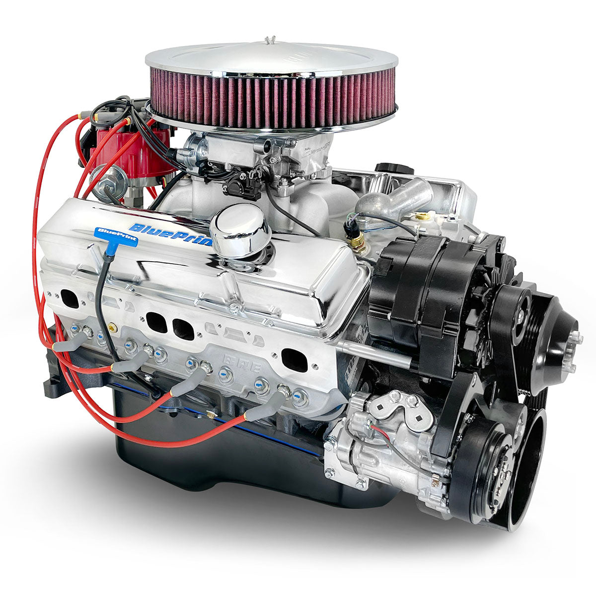 GM Small Block Compatible 350 c.i. Engine - 341 Horsepower - Deluxe Dressed - Black Pulley Kit - Fuel Injected