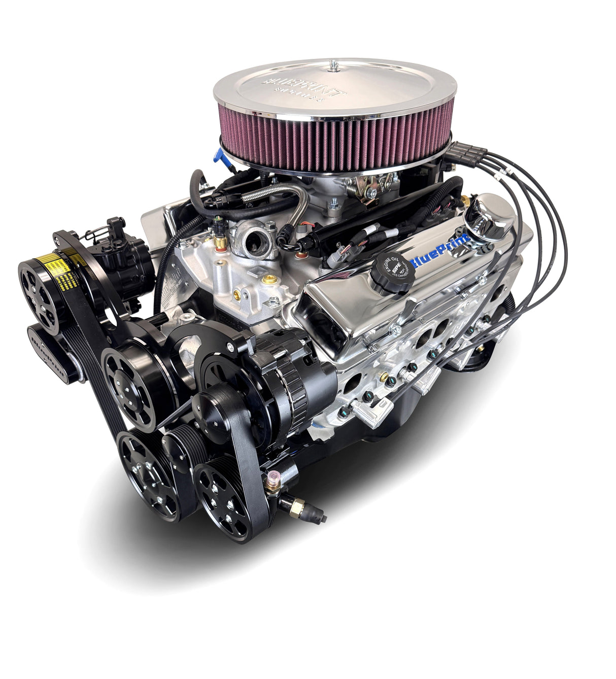GM Small Block Compatible 400 c.i. Engine - 500 Horsepower - Deluxe Dressed - Black Pulley Kit - Multi-Port Fuel Injected