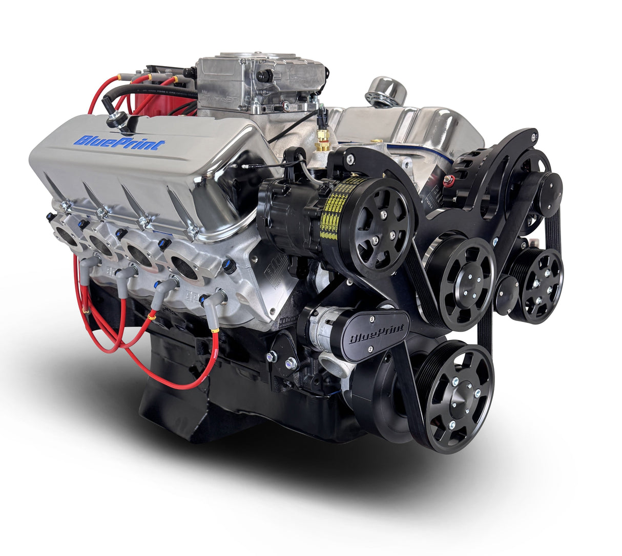 GM Big Block Compatible 454 c.i. Engine - 460 Horsepower - Deluxe Dressed - Black Pulley Kit - Fuel Injected