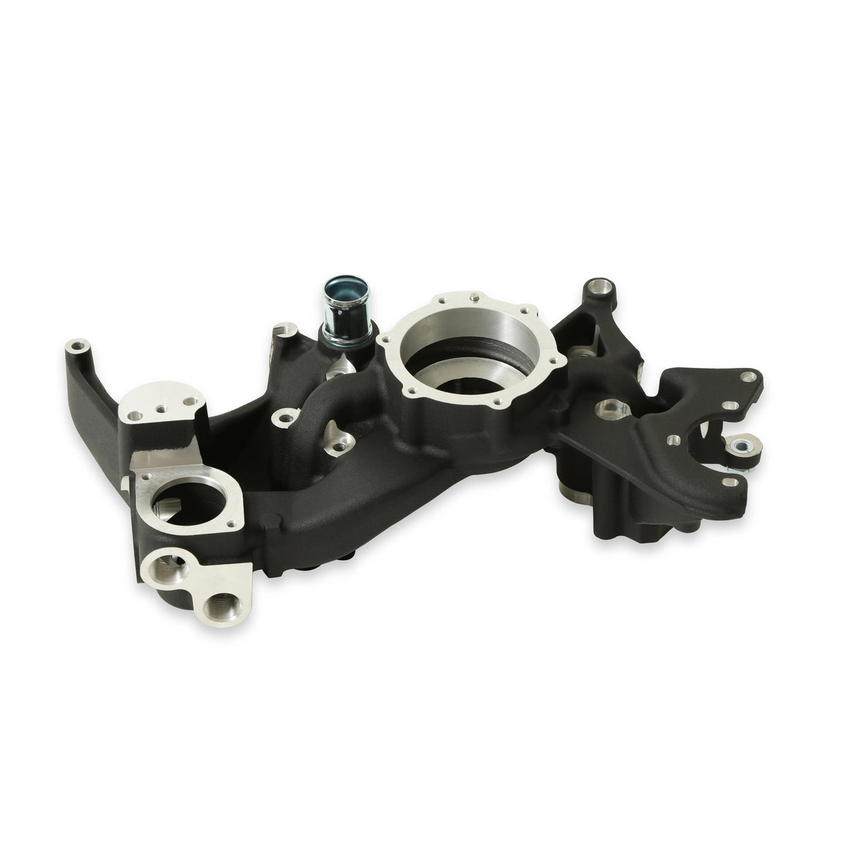 Holley LS Cooling Manifold Black, Water Pump. Holley Front Drive Only